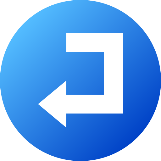 Turn left Generic gradient fill icon