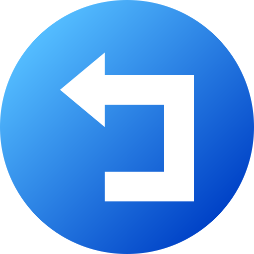 Turn left Generic gradient fill icon