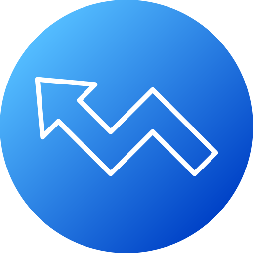 Upper left arrow Generic gradient fill icon