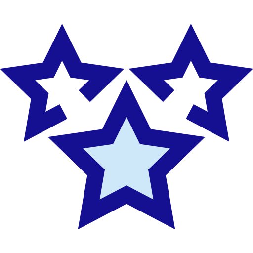 3 estrellas Generic color lineal-color icono