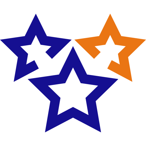 3 gwiazdki Generic color outline ikona