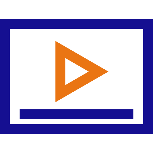 reprodutor de vídeo Generic color outline Ícone