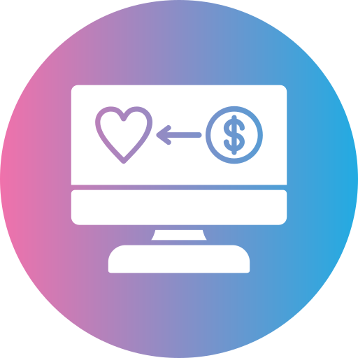 Online donation Generic gradient fill icon