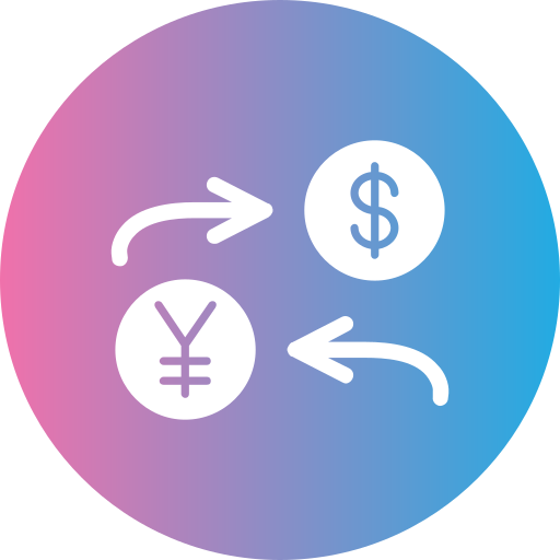 Currency exchange Generic gradient fill icon