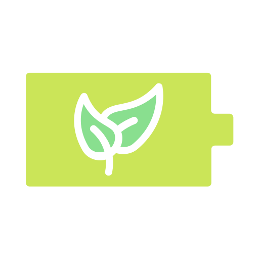 eco-batterij Generic color fill icoon