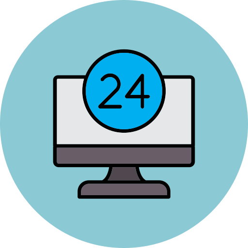 24 hours service Generic color lineal-color icon
