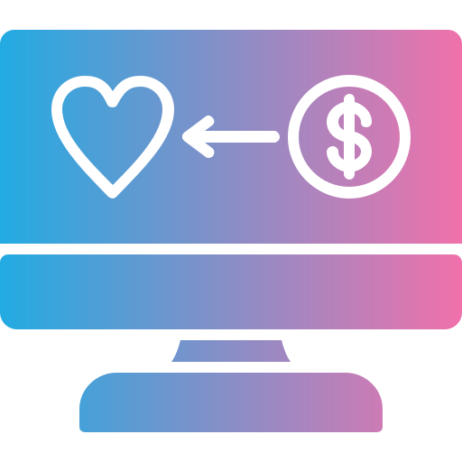Online donation Generic gradient fill icon