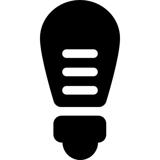 lampadina a basso consumo energetico  icona