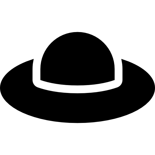 sombrero de ala ancha  icono