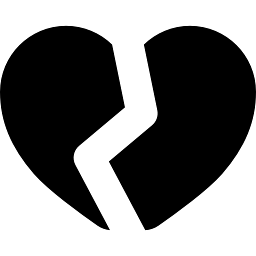 corazón roto  icono
