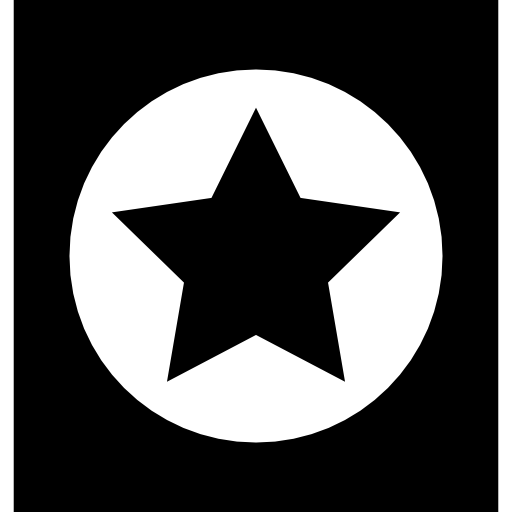 bouton carré étoile  Icône