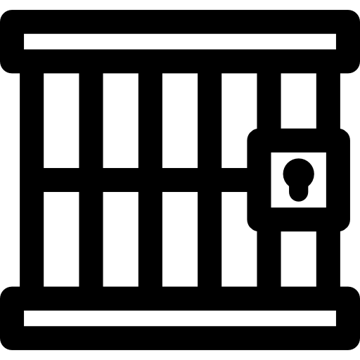 gevangenis Curved Lineal icoon