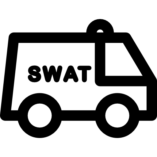 swat van Curved Lineal Icône
