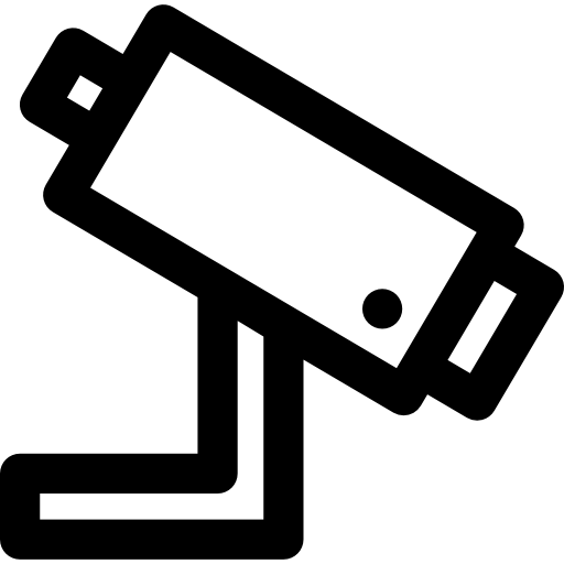 kamera bezpieczeństwa Curved Lineal ikona