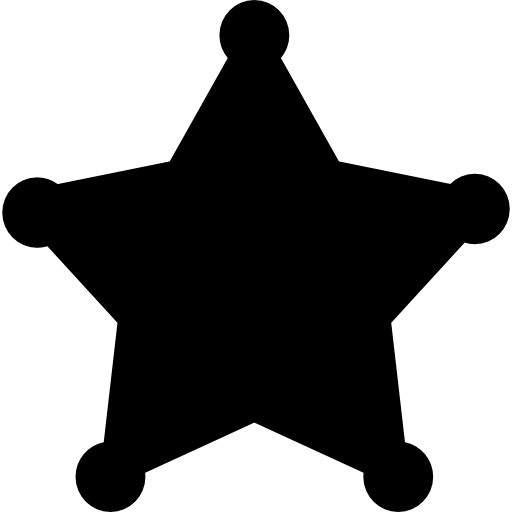 distintivo dello sceriffo Curved Fill icona