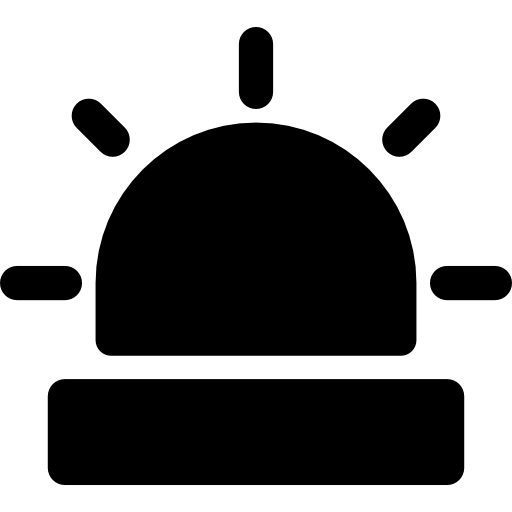 경찰 빛 Curved Fill icon