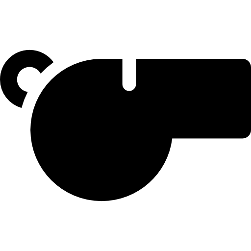 Свисток полицейского Curved Fill иконка