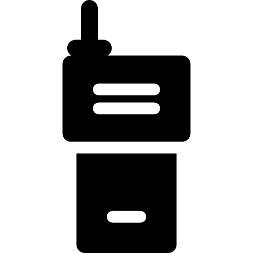 Policeman Walkie Talkie Curved Fill icon
