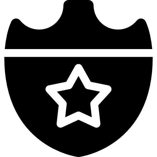 odznaka bezpieczeństwa Curved Fill ikona