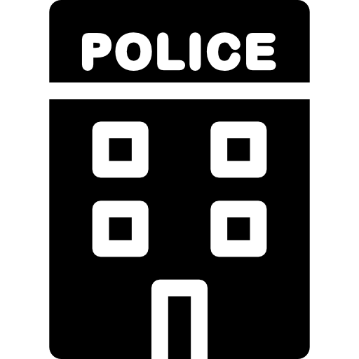 Police Station Curved Fill icon