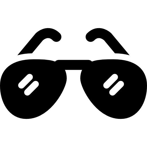 lunettes de soleil de la police Curved Fill Icône