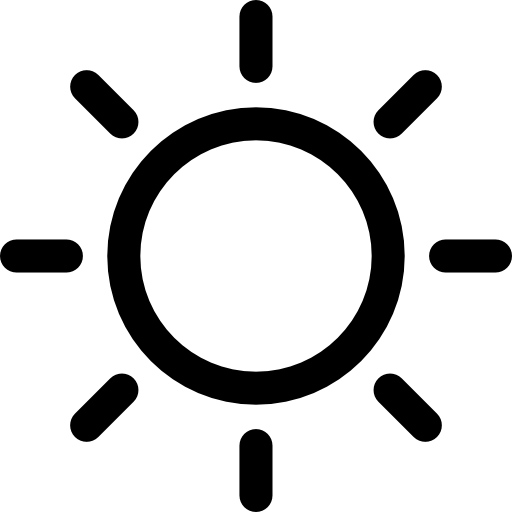 luminosità Basic Rounded Lineal icona