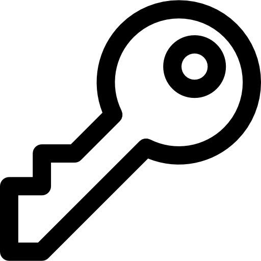 klucz Basic Rounded Lineal ikona