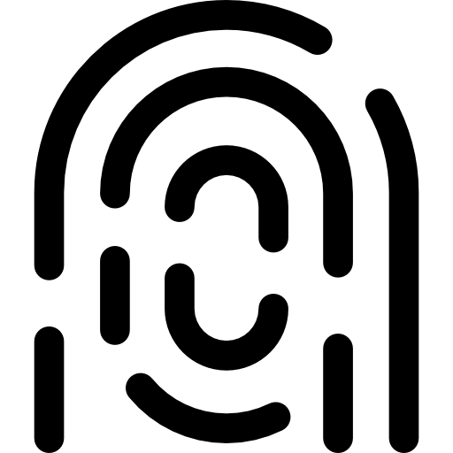 impronta digitale Basic Rounded Lineal icona