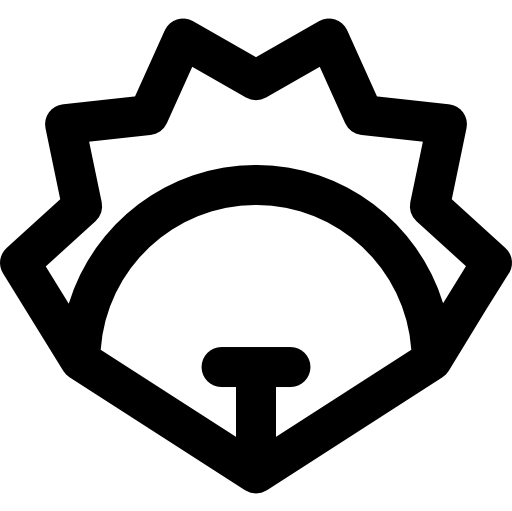 erizo Super Basic Rounded Lineal icono