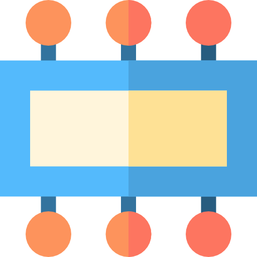 zentralprozessor Basic Straight Flat icon