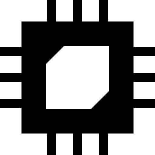 zentralprozessor Basic Straight Filled icon
