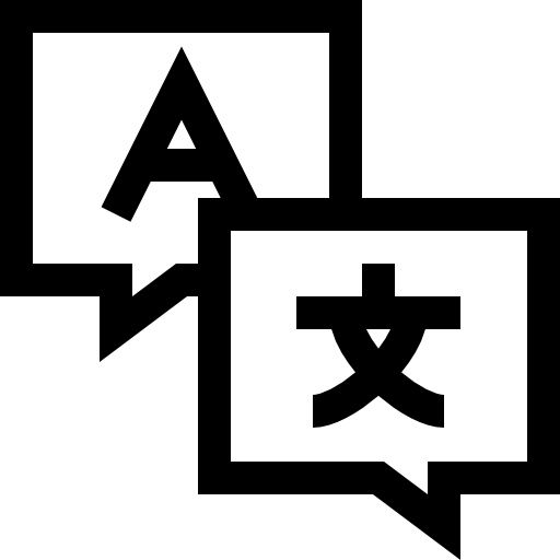언어 Basic Straight Lineal icon