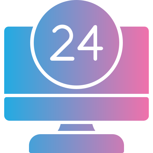 24 hours service Generic gradient fill icon