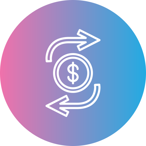 Funds transfer Generic gradient fill icon
