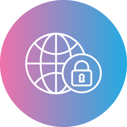 globalne bezpieczeństwo Generic gradient fill ikona