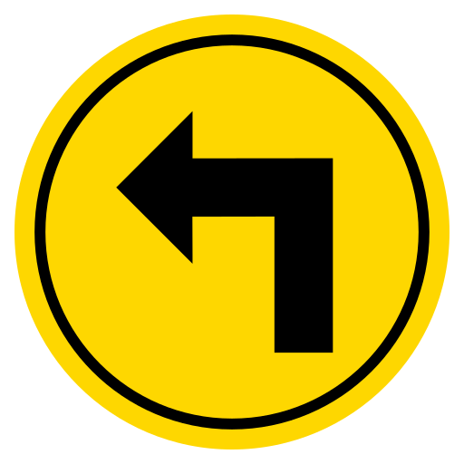 Turn left Generic color fill icon