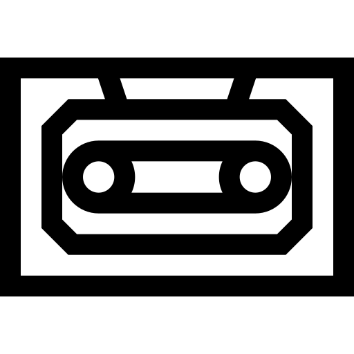 kaseta Basic Straight Lineal ikona