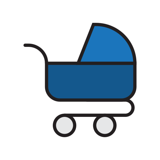 Baby stroller Generic color lineal-color icon