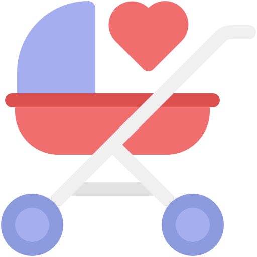 wózki dla dzieci Generic color fill ikona