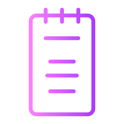 Notepad Generic gradient outline icon