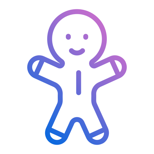 Gingerbread man Generic gradient outline icon