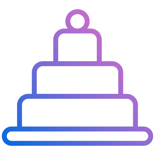 torta Generic gradient outline icona