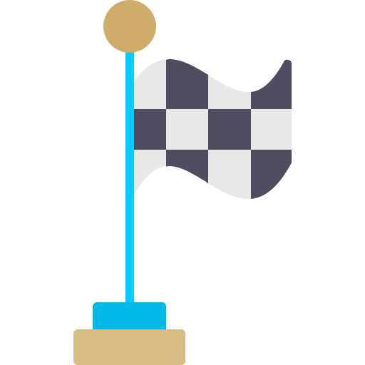 drapeau de course Generic color fill Icône