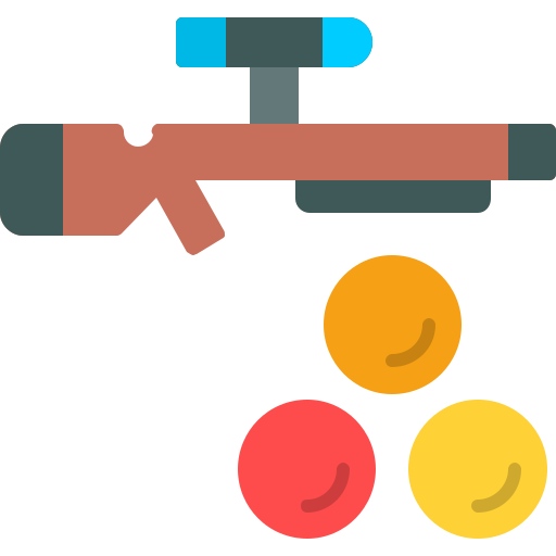pistolet do paintballa Generic color fill ikona