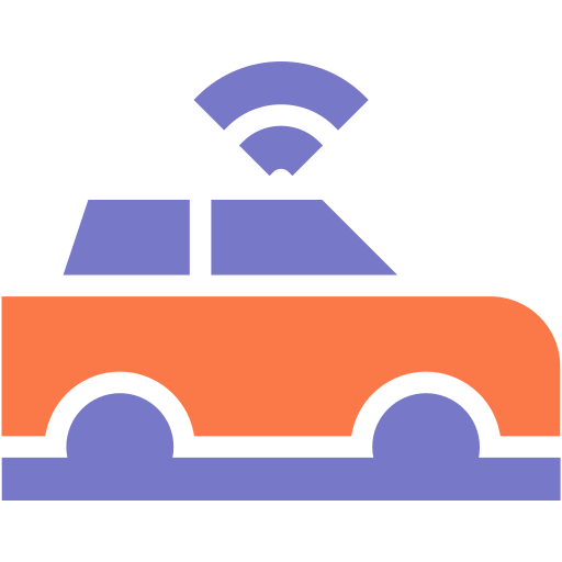 autonomiczny samochód Generic color fill ikona