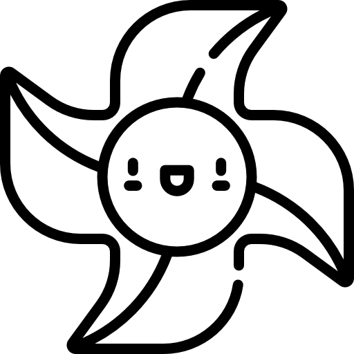 shuriken Kawaii Lineal icon