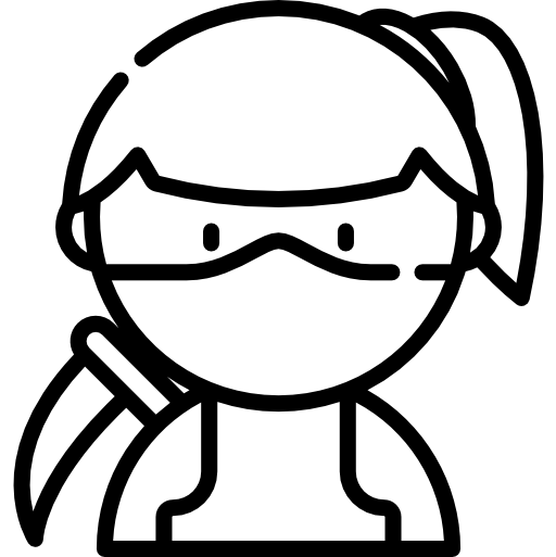 Ниндзя Kawaii Lineal иконка