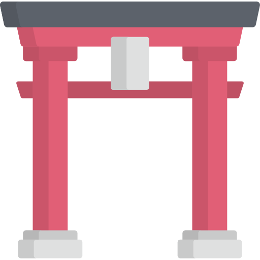 Torii gate Kawaii Flat icon
