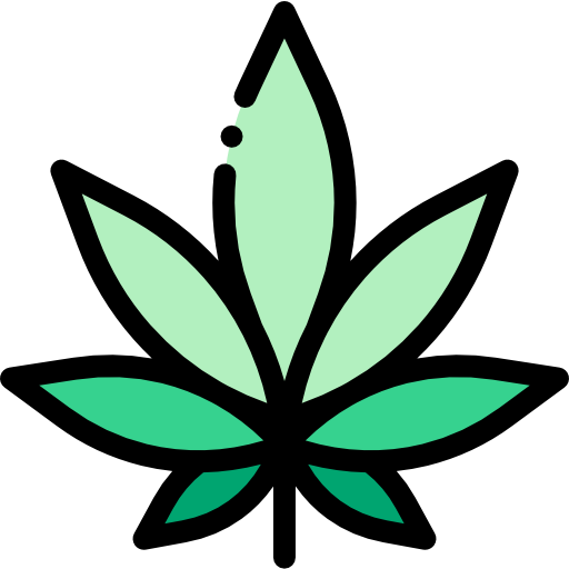 Cannabis Detailed Rounded Lineal color icon