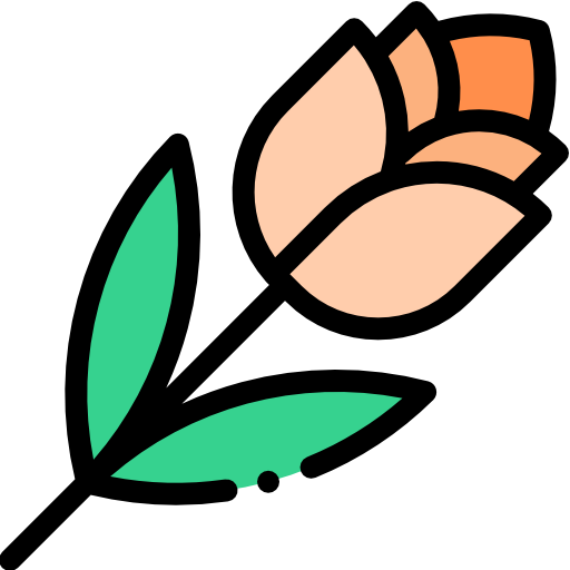 Tulip Detailed Rounded Lineal color icon